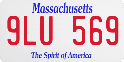 MA license plate 9LU569