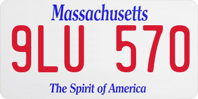 MA license plate 9LU570