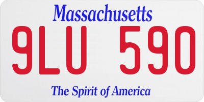 MA license plate 9LU590