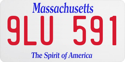 MA license plate 9LU591
