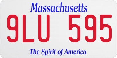 MA license plate 9LU595