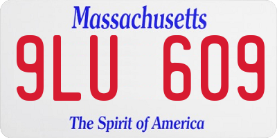 MA license plate 9LU609