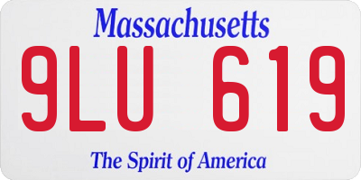 MA license plate 9LU619