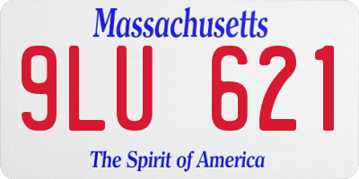 MA license plate 9LU621