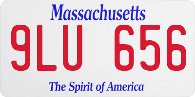 MA license plate 9LU656
