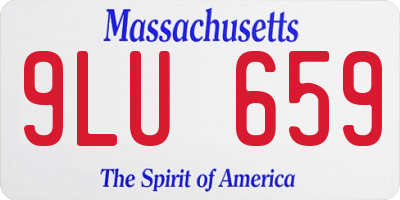 MA license plate 9LU659