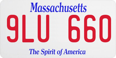 MA license plate 9LU660