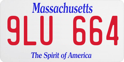 MA license plate 9LU664