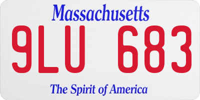MA license plate 9LU683