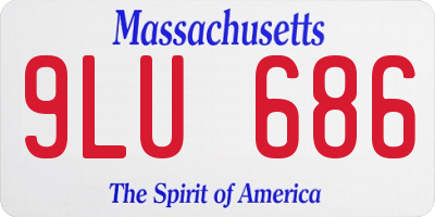 MA license plate 9LU686