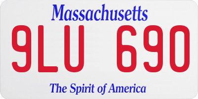 MA license plate 9LU690
