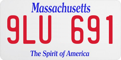 MA license plate 9LU691