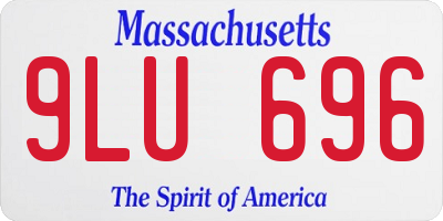 MA license plate 9LU696