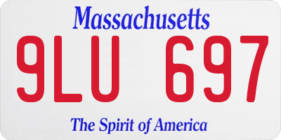 MA license plate 9LU697