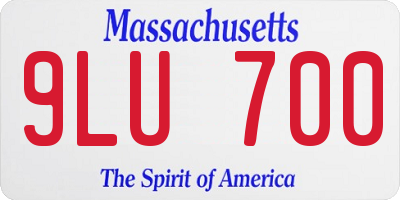 MA license plate 9LU700