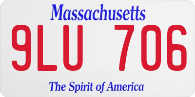 MA license plate 9LU706