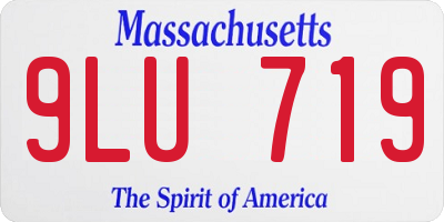 MA license plate 9LU719