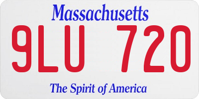 MA license plate 9LU720