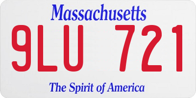 MA license plate 9LU721