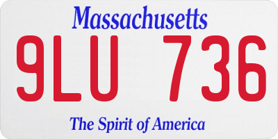MA license plate 9LU736