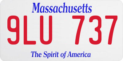 MA license plate 9LU737