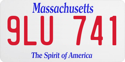 MA license plate 9LU741