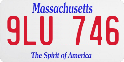 MA license plate 9LU746