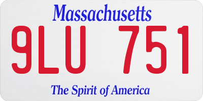 MA license plate 9LU751