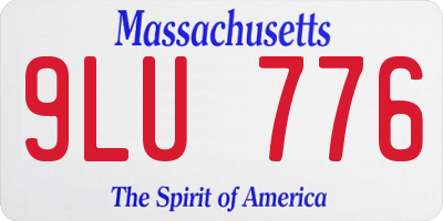 MA license plate 9LU776