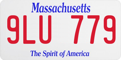 MA license plate 9LU779