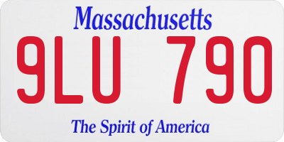 MA license plate 9LU790