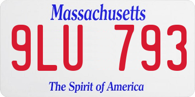 MA license plate 9LU793