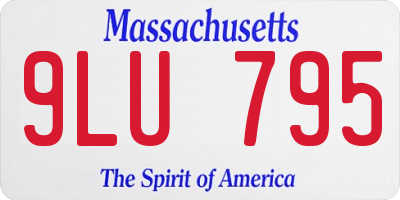 MA license plate 9LU795