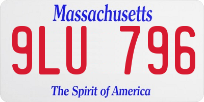MA license plate 9LU796