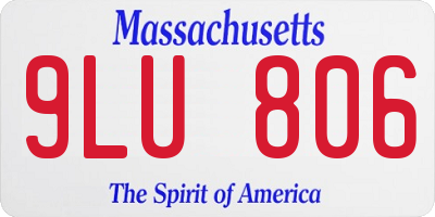 MA license plate 9LU806