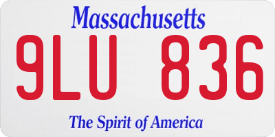 MA license plate 9LU836