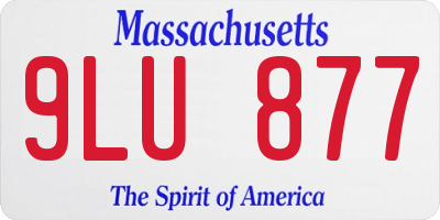 MA license plate 9LU877