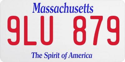 MA license plate 9LU879
