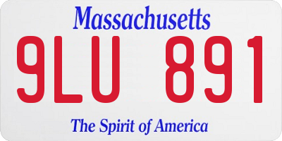 MA license plate 9LU891