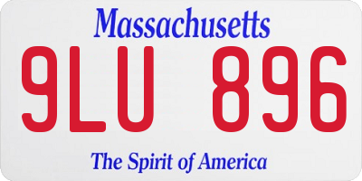 MA license plate 9LU896