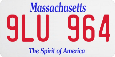 MA license plate 9LU964