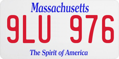 MA license plate 9LU976