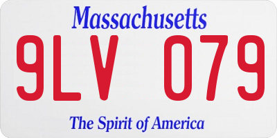 MA license plate 9LV079