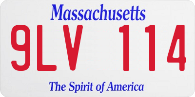 MA license plate 9LV114