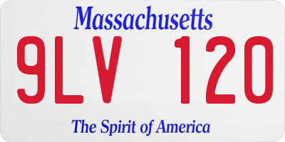 MA license plate 9LV120