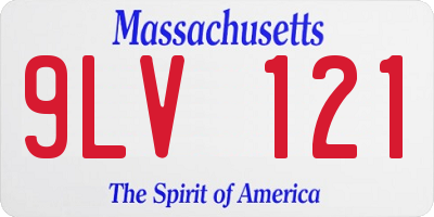 MA license plate 9LV121