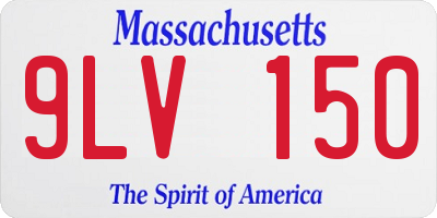 MA license plate 9LV150