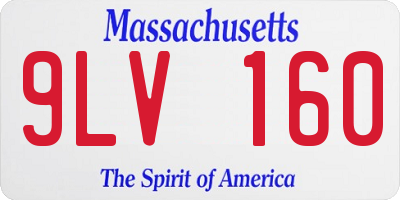 MA license plate 9LV160