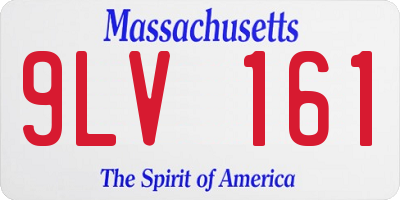 MA license plate 9LV161