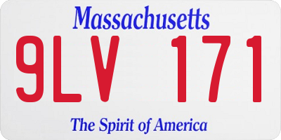 MA license plate 9LV171